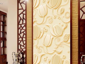 精品時尚花紋浮雕玄關壁畫 材質編號17086585，提升家居格調的藝術之選